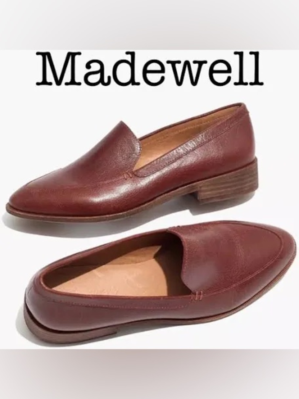 Madewell The Frances Loafers Brown Leather Women’s Size 7 Almond Toe